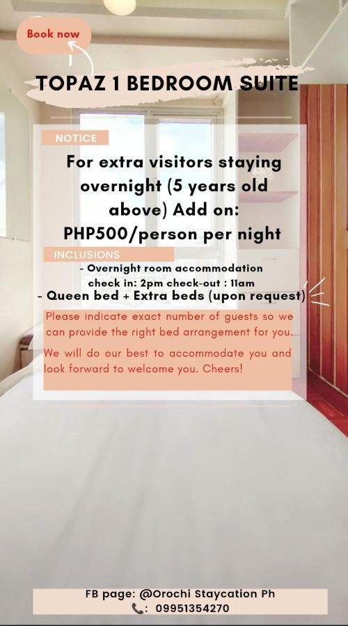 Apartment Topaz 1 Bedroom Orochi Staycation Ph At Centrio Towers *